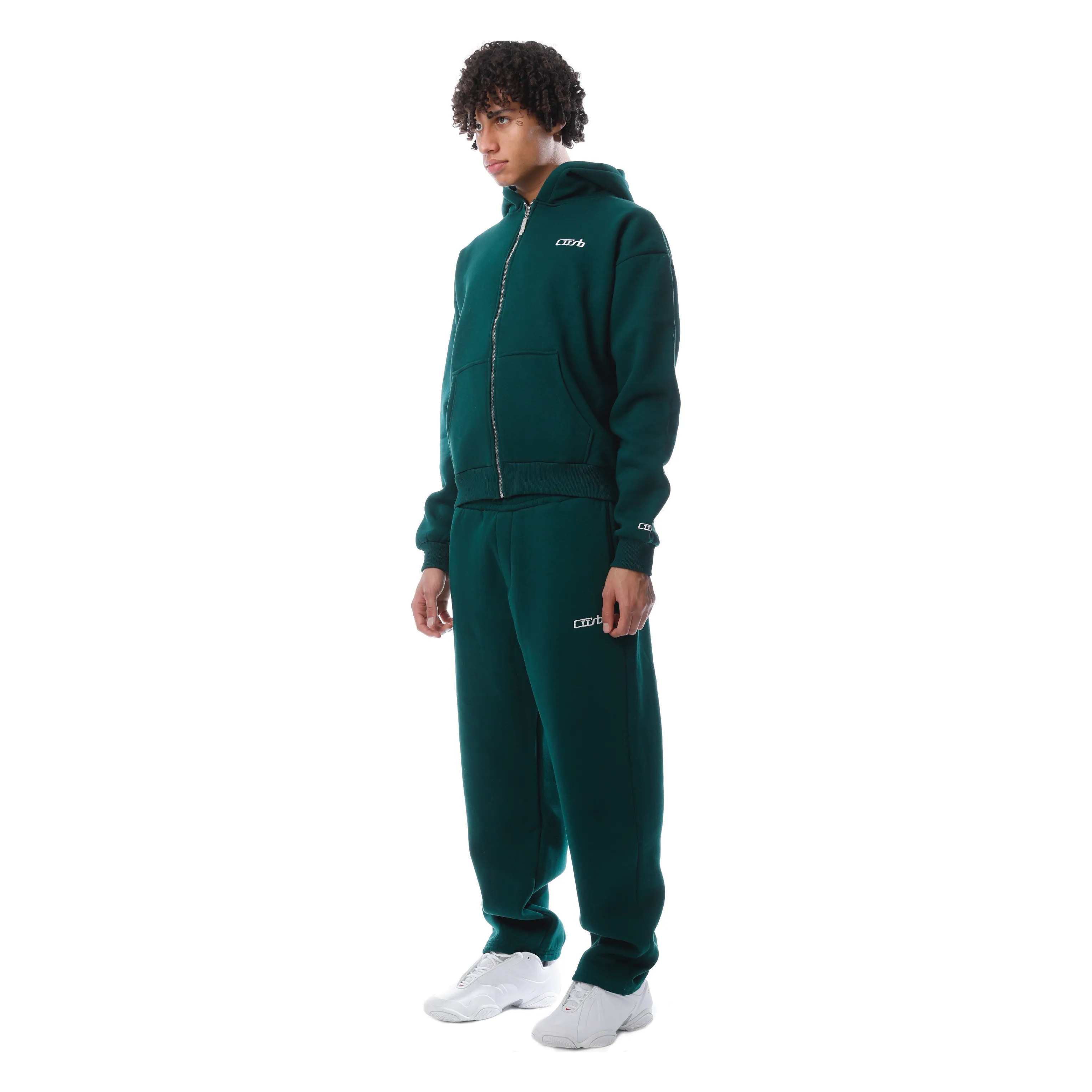 OPEN LEG JOGGER DARK GREEN