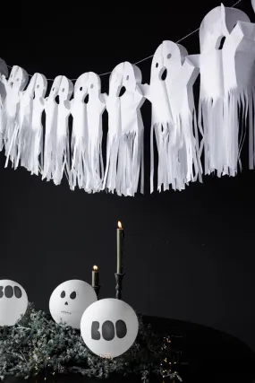 Paper Ghost Halloween Garland