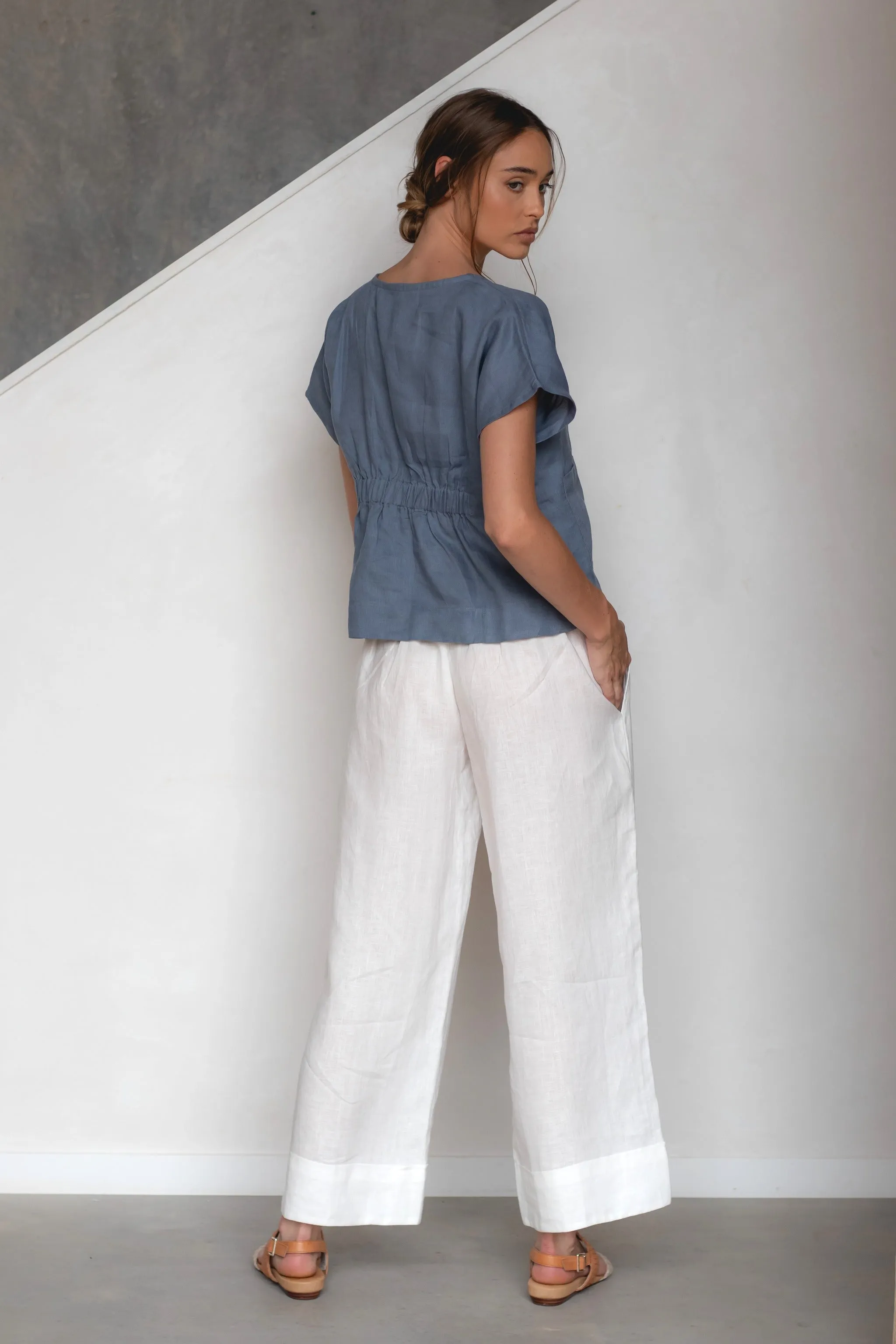 Paris Linen Pants Warm White