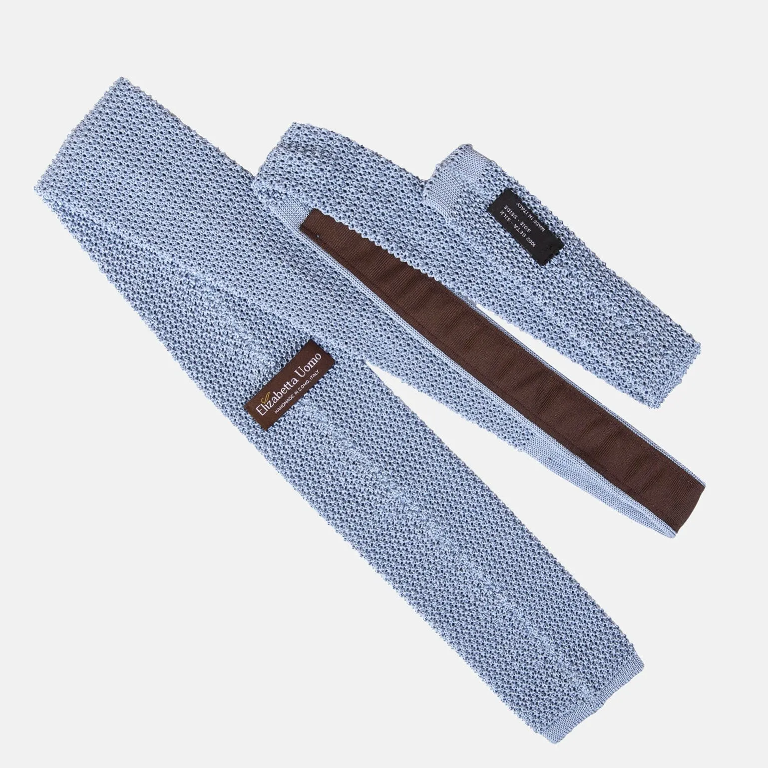 Parisi - Knitted Silk Tie - Sky Blue