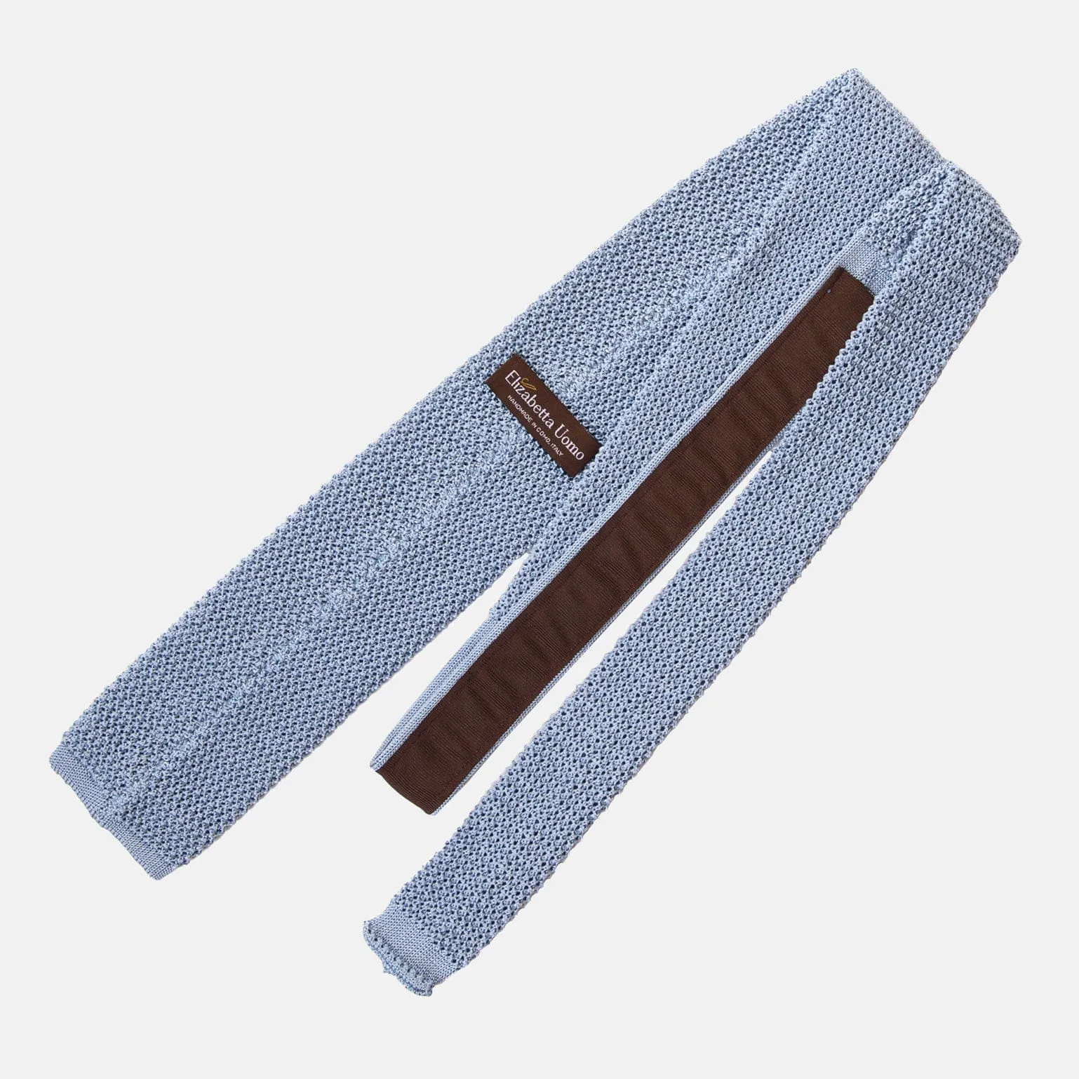 Parisi - Knitted Silk Tie - Sky Blue