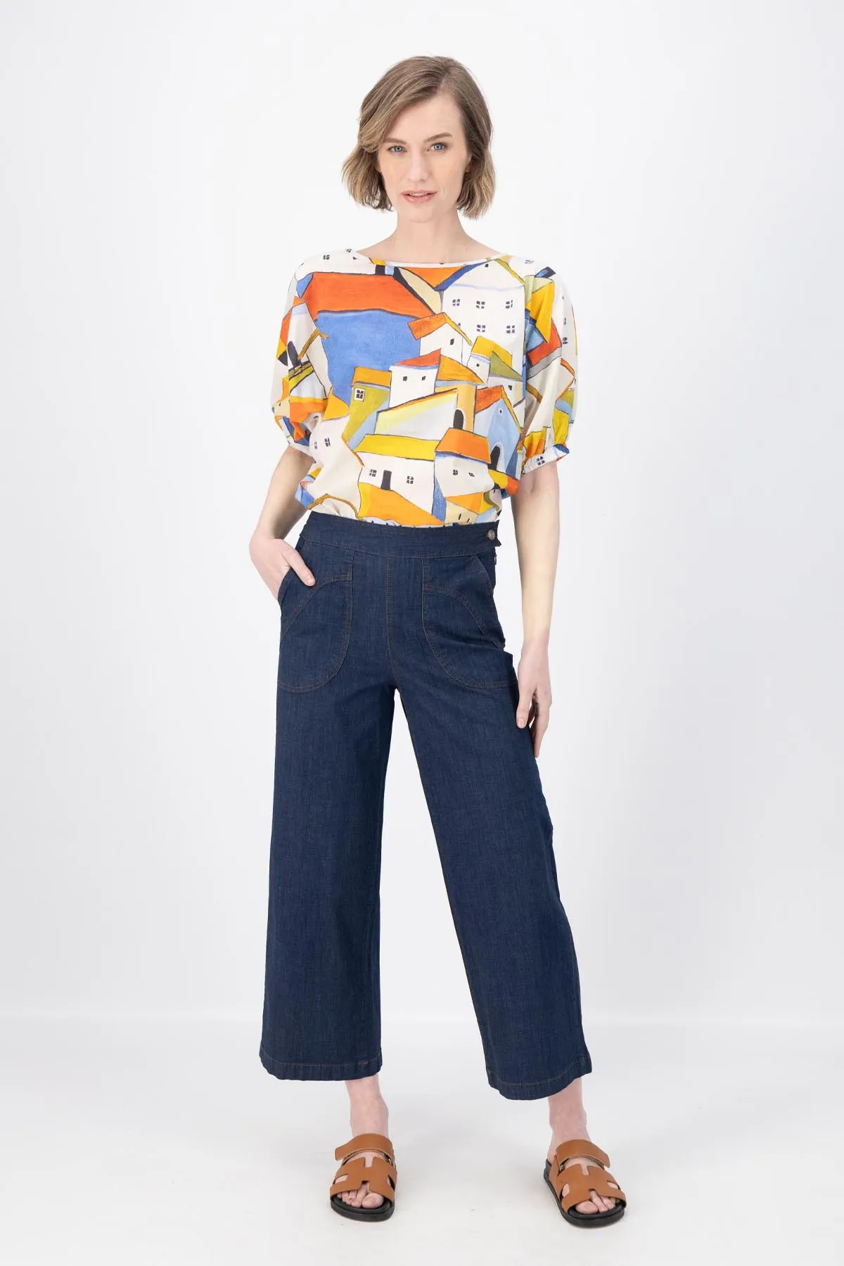 Peggy Ligera Pants Dark Wash in Summer Denim