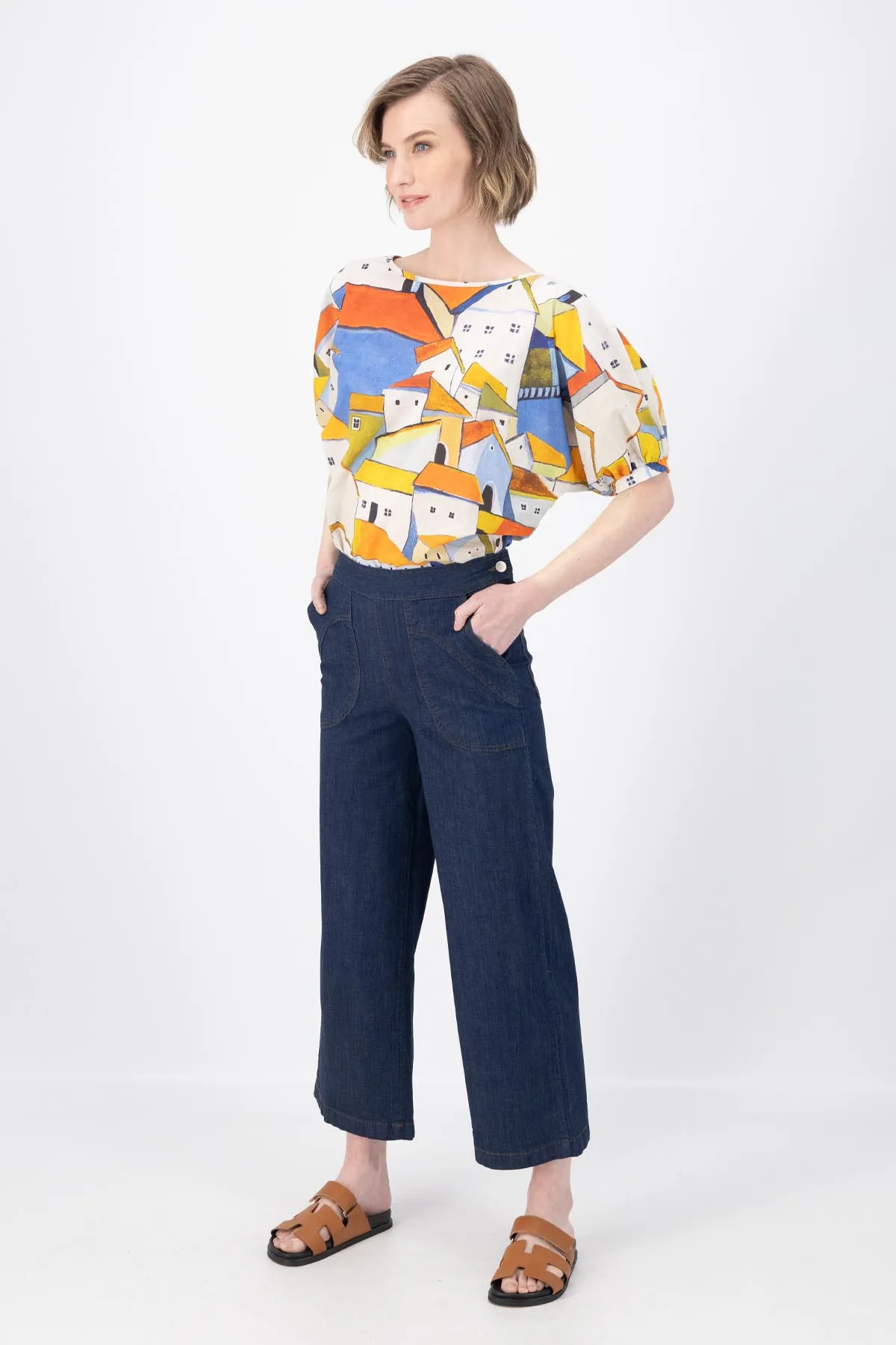 Peggy Ligera Pants Dark Wash in Summer Denim