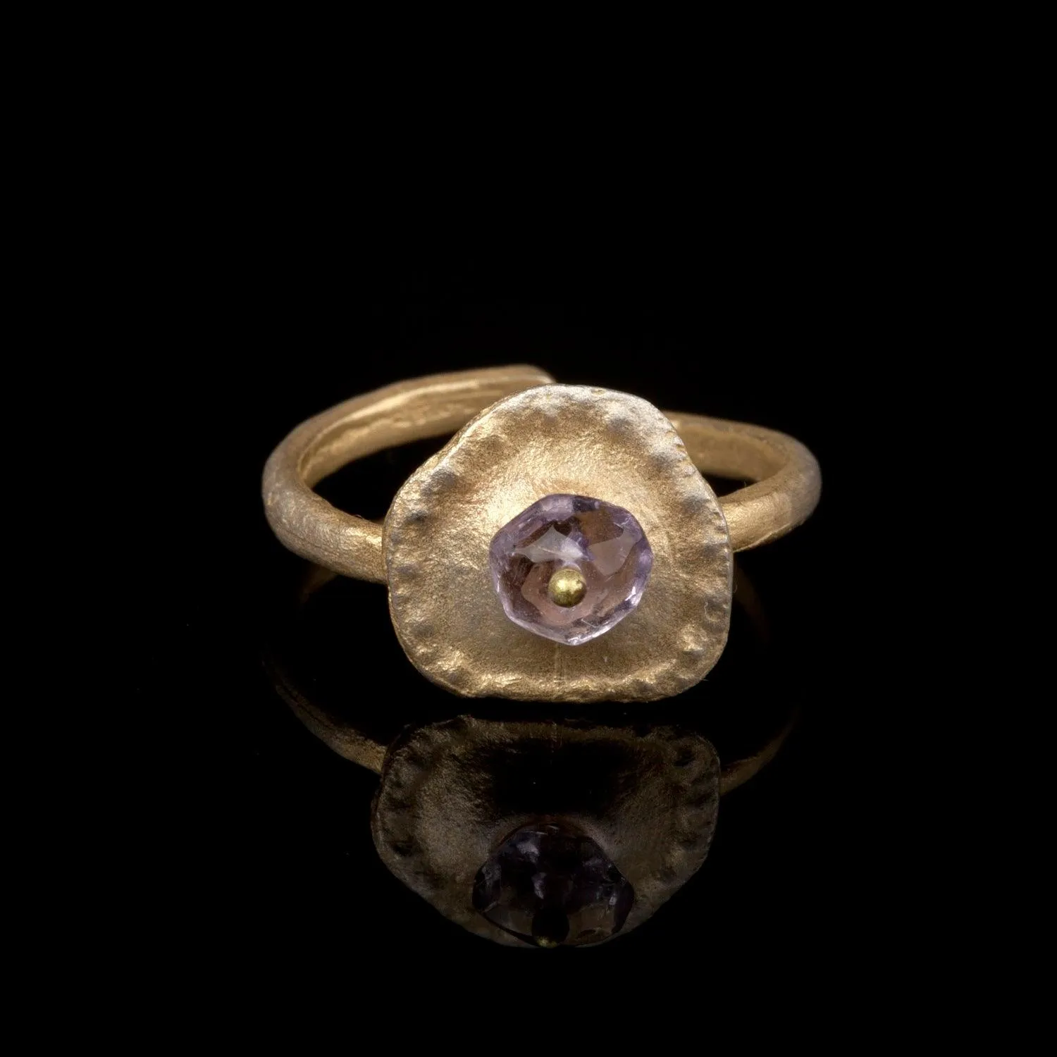 Sea Urchin Single Ring - Amethyst