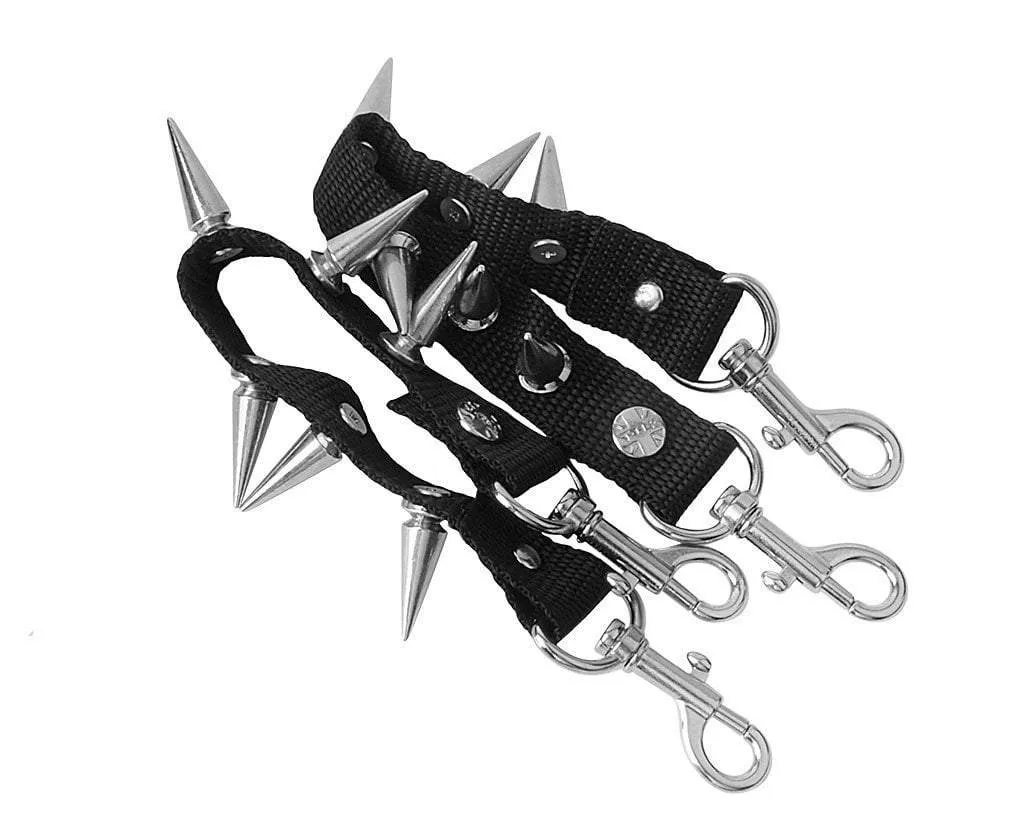 Spiked Black Bondage Shoe Straps