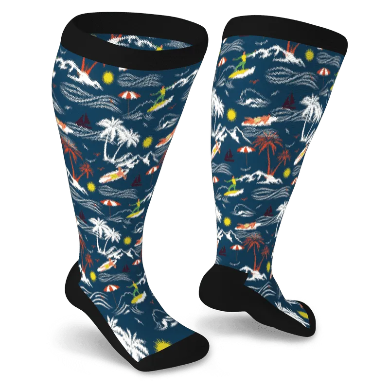 Surfs Up Non-Binding Diabetic Socks