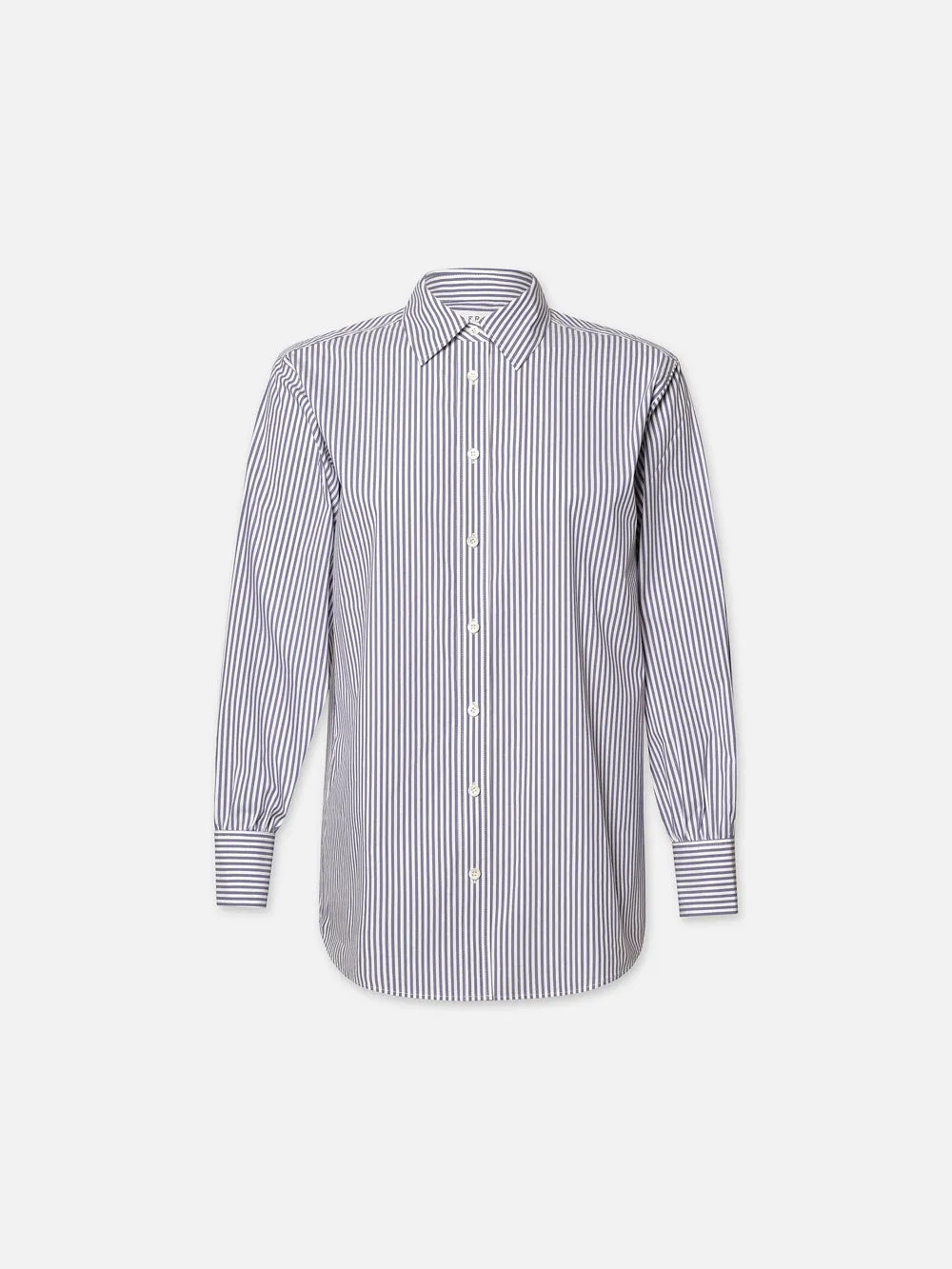 The Borrowed Shirt -- Dark Chambray Multi