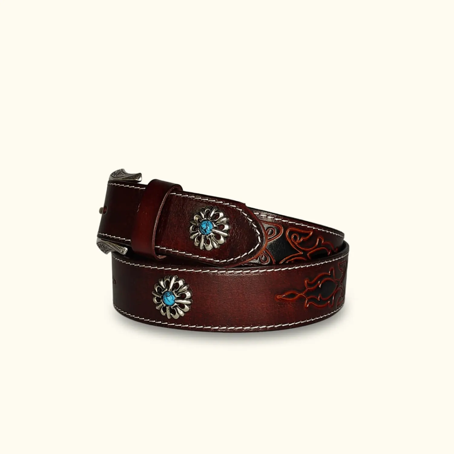 The Sacred Serpent - Silver Buckle Belt