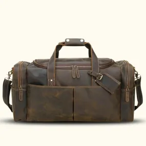 The Wild West - Vintage Leather Duffle Bag