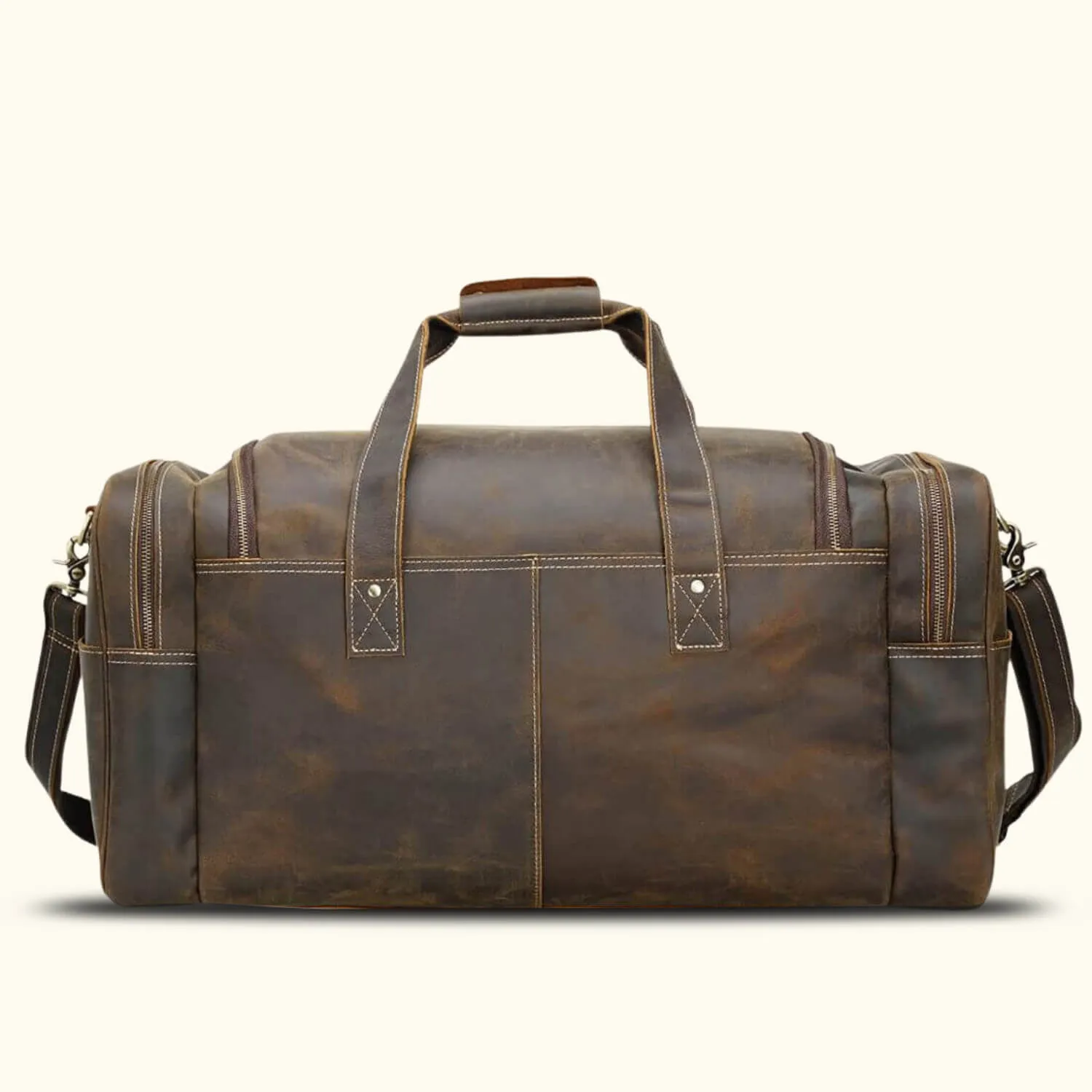 The Wild West - Vintage Leather Duffle Bag