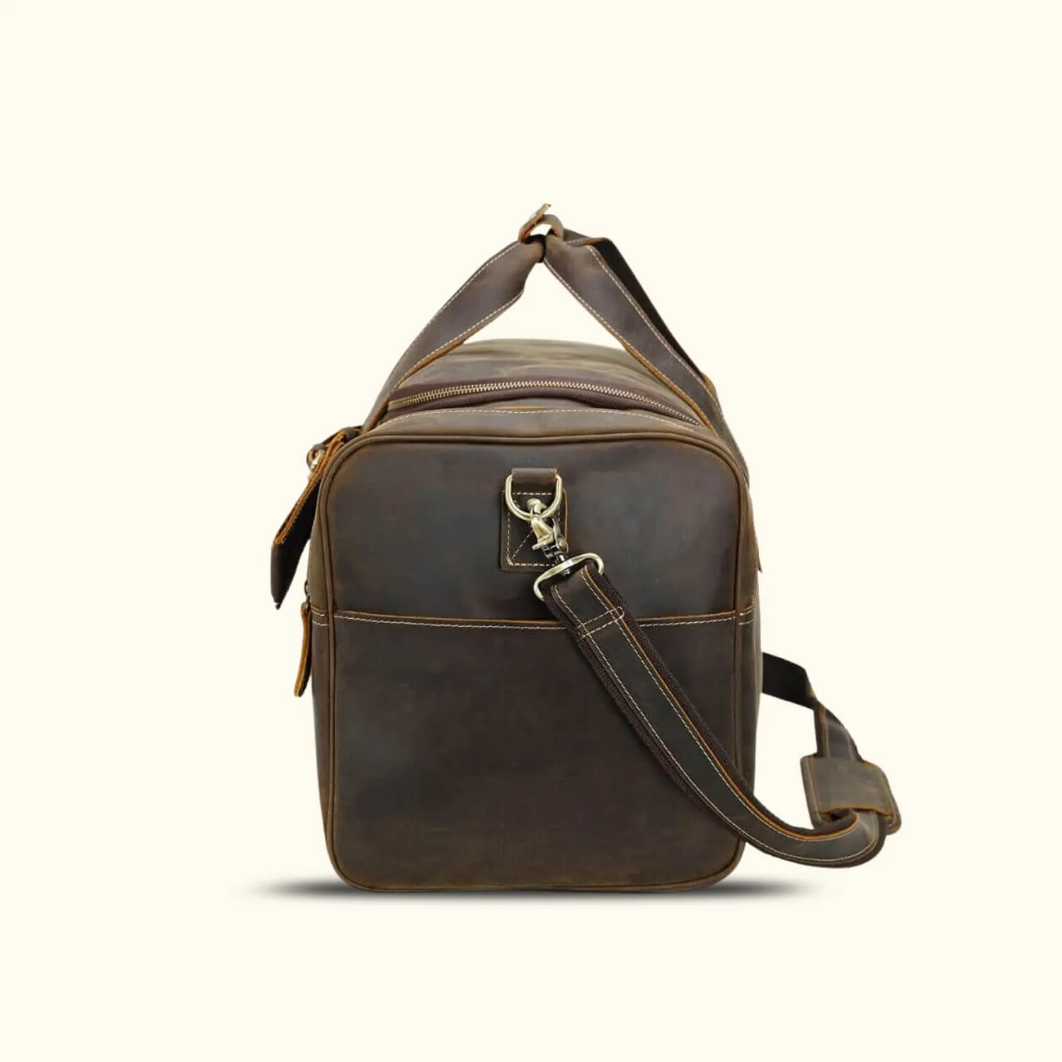 The Wild West - Vintage Leather Duffle Bag