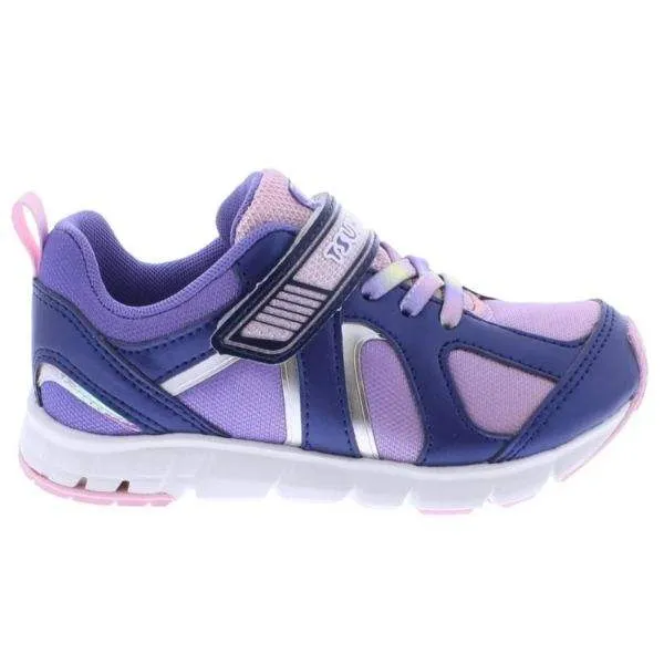 Tsukihoshi Rainbow Navy Girls Running Shoes (Machine Washable)