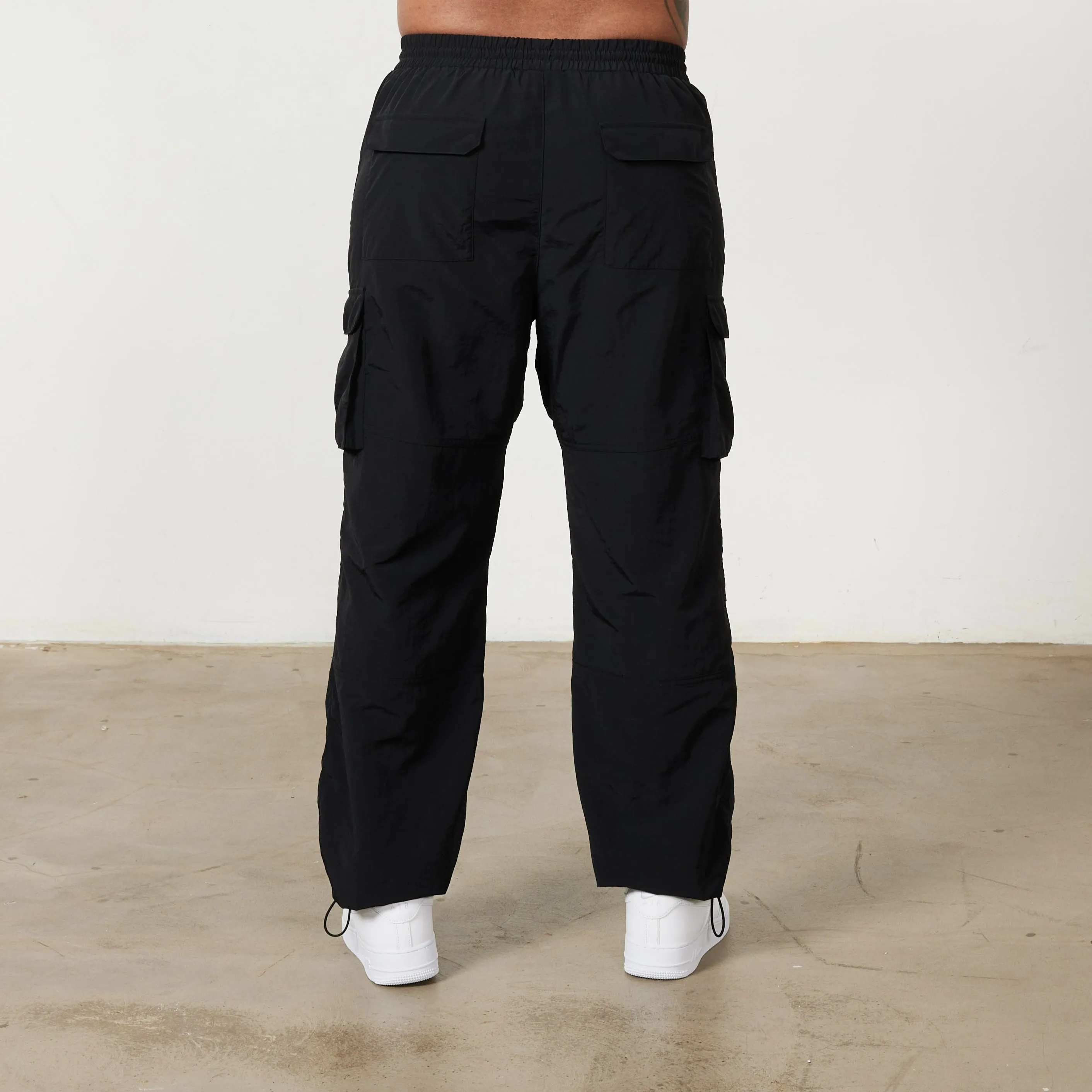 Vanquish Black Cargo Track Pants