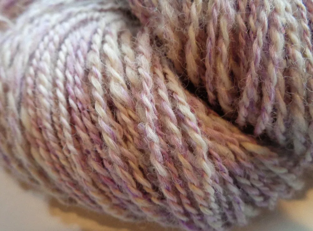 White Alpaca & Purple Silk 2Ply